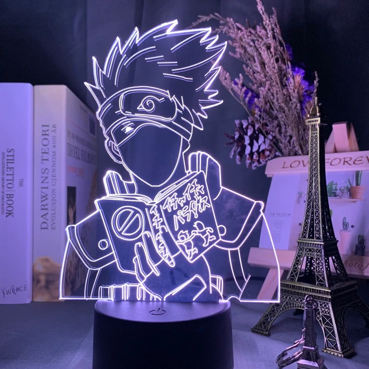 Lampe de chevet LED décorative Manga Hatake Kakashi, idee cadeau